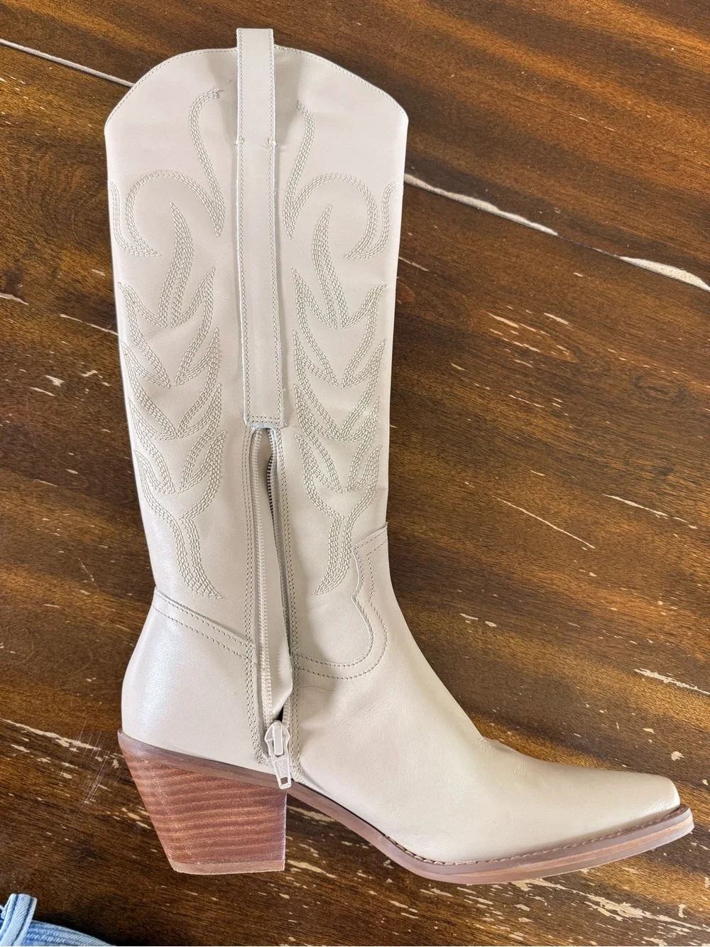 Coconuts by Matisse Cream Western Knee-High Boots